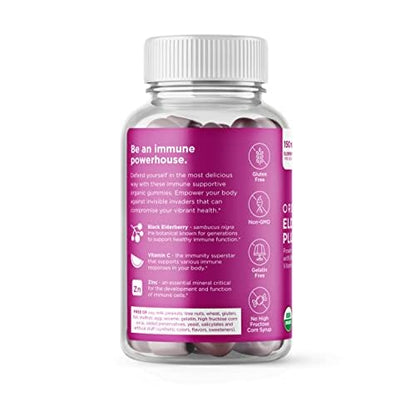 Hyland’s Organic Elderberry Plus Gummies — with Zinc & Vitamin C, 60 Count