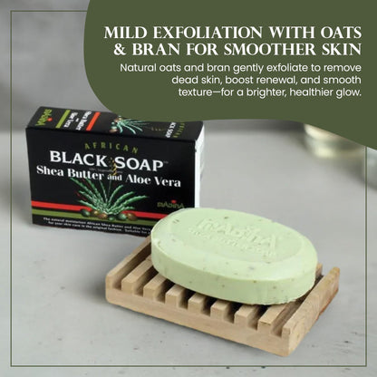 Madina African Black Soap Bar — Shea Butter & Aloe 6-Pack - Calm Era