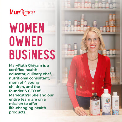 Multivitamínico líquido MaryRuth Organics + Lustriva para el crecimiento del cabello en mujeres