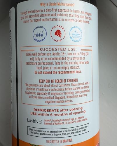 MaryRuth Organics Liquid Multivitamin + Hair Growth with Lustriva – Thicker Hair, Smoother Skin | Biotin 10000mcg | 30 Fl Oz - Calm Era