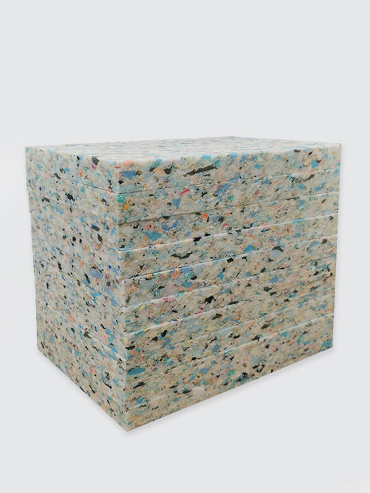 Colorful textured cube on a white background