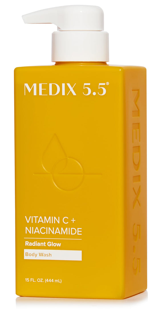 Jabón corporal Medix 5.5 Radiant Glow con vitamina C y niacinamida — 15oz