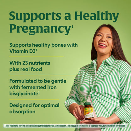 MegaFood Baby & Me 2 Prenatal Vitamins – Folate, Choline, Iron & Vitamin D | 120 Tabs (60 Servings) - Calm Era