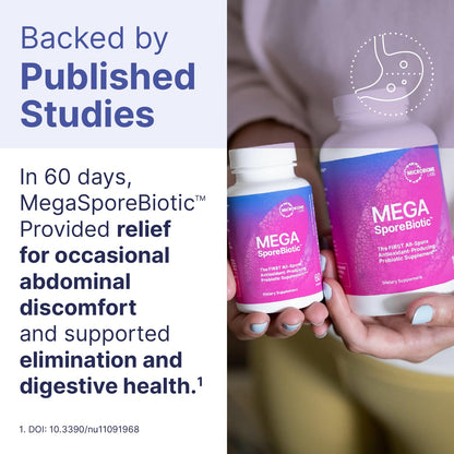 MegaSporeBiotic Probiotics - Spore-Based Digestive Health (180 Capsules) - Calm Era