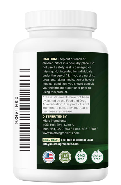Micro Ingredients NAD+ 500mg con Resveratrol 240 Cápsulas Vegetales