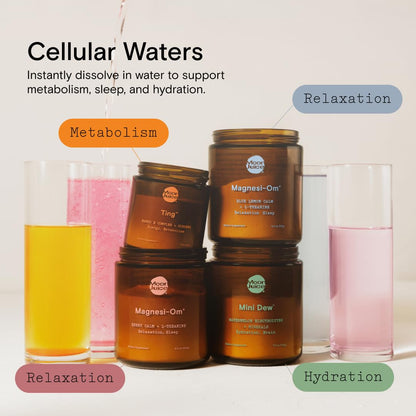 Moon Juice Magnesi-Om Blue Lemon Sticks – Magnesio + L-Teanina para la Calma, la Salud Cerebral y la Regularidad