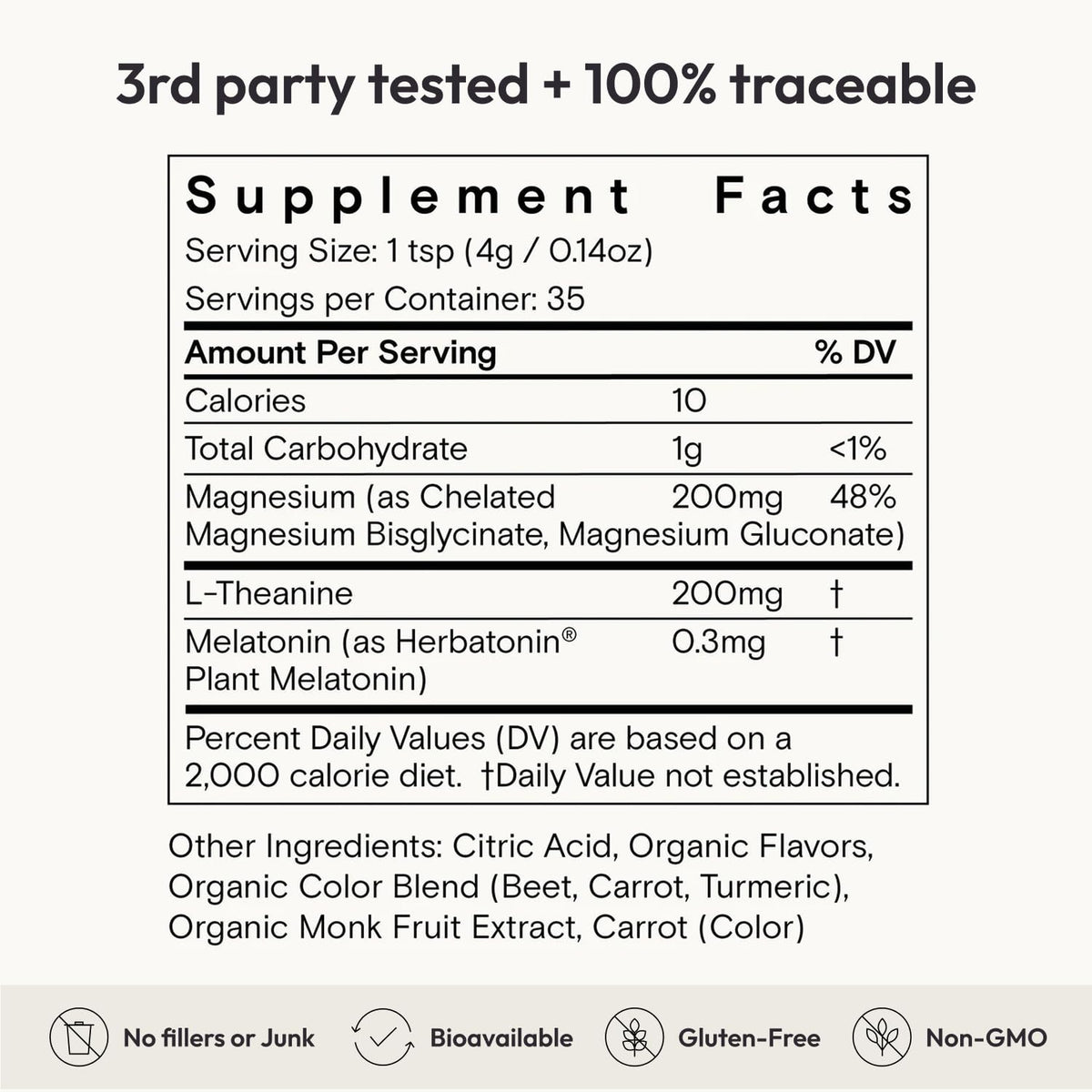 Moon Juice Sleepy Magnesi-Om – Magnesium Sleep Support with L-Theanine & Plant-Based Melatonin (Cherry, 35 Servings) - Calm Era