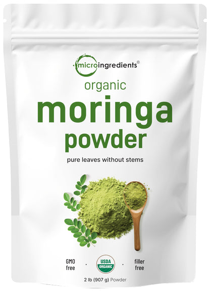 Moringa Oleifera Ecológica en Polvo 907g | Cultivada en India | Superalimento Vegano