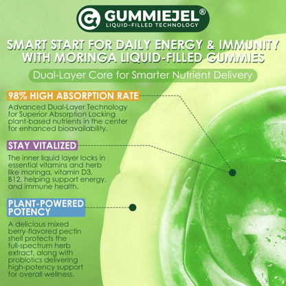 Moringa Gummies 1000mg Sugar-Free 13-in-1 | 60ct | USA Made