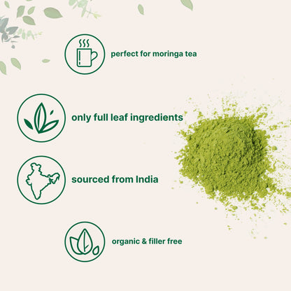 Moringa Oleifera Ecológica en Polvo 907g | Cultivada en India | Superalimento Vegano