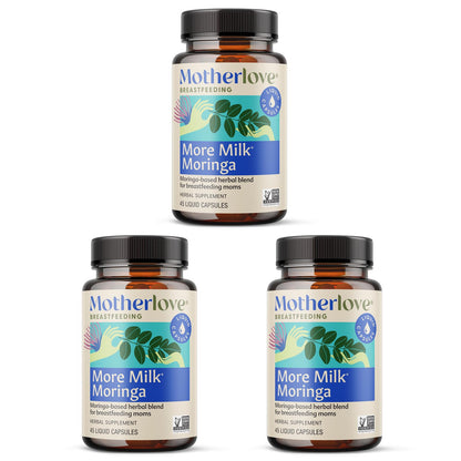 Motherlove More Milk Moringa Lactation Capsules 135ct | Fenugreek-Free