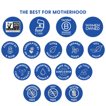 Motherlove More Milk Moringa Cápsulas para la Lactancia 180ud | Sin Fenogreco