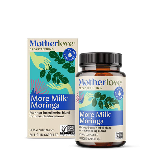 Motherlove Más Leche Moringa Suplemento para la Lactancia | Vegano sin Fenogreco