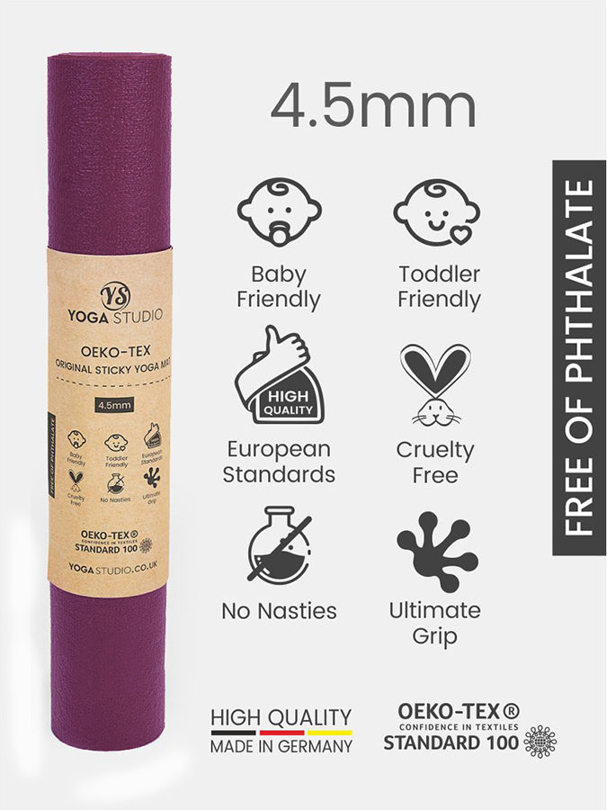 Esterilla de Yoga Oeko-Tex Yoga Studio Adherente 4.5mm