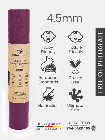 Esterilla de Yoga Oeko-Tex Yoga Studio Adherente 4.5mm
