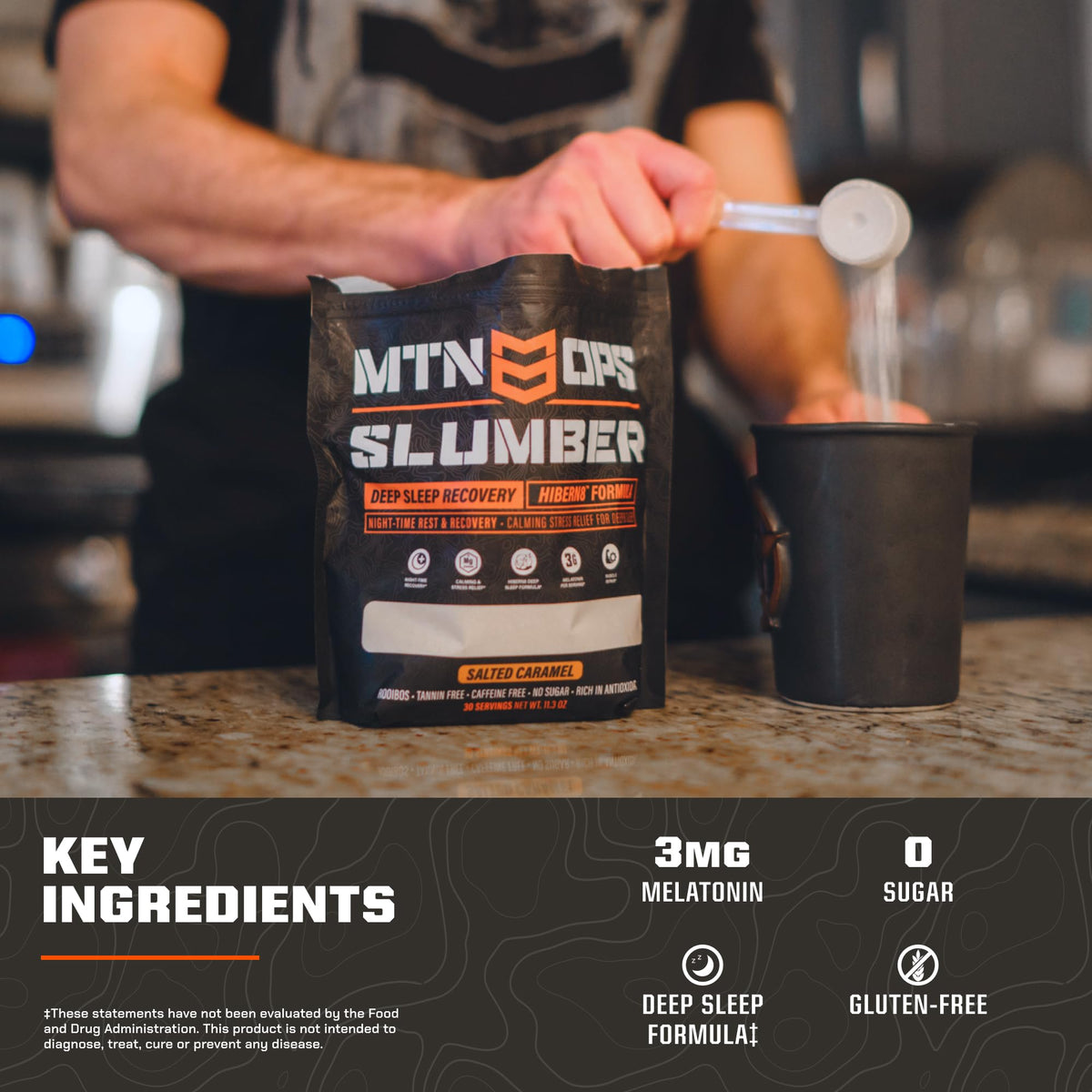 MTN OPS Slumber – Ayuda para dormir para un sueño profundo y recuperación muscular 20 porciones