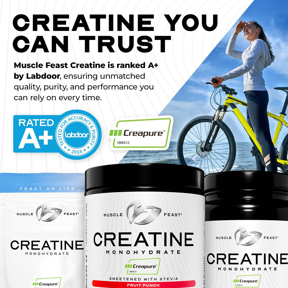 Muscle Feast Creapure Creatine – Fruit Punch 300g - Calm Era