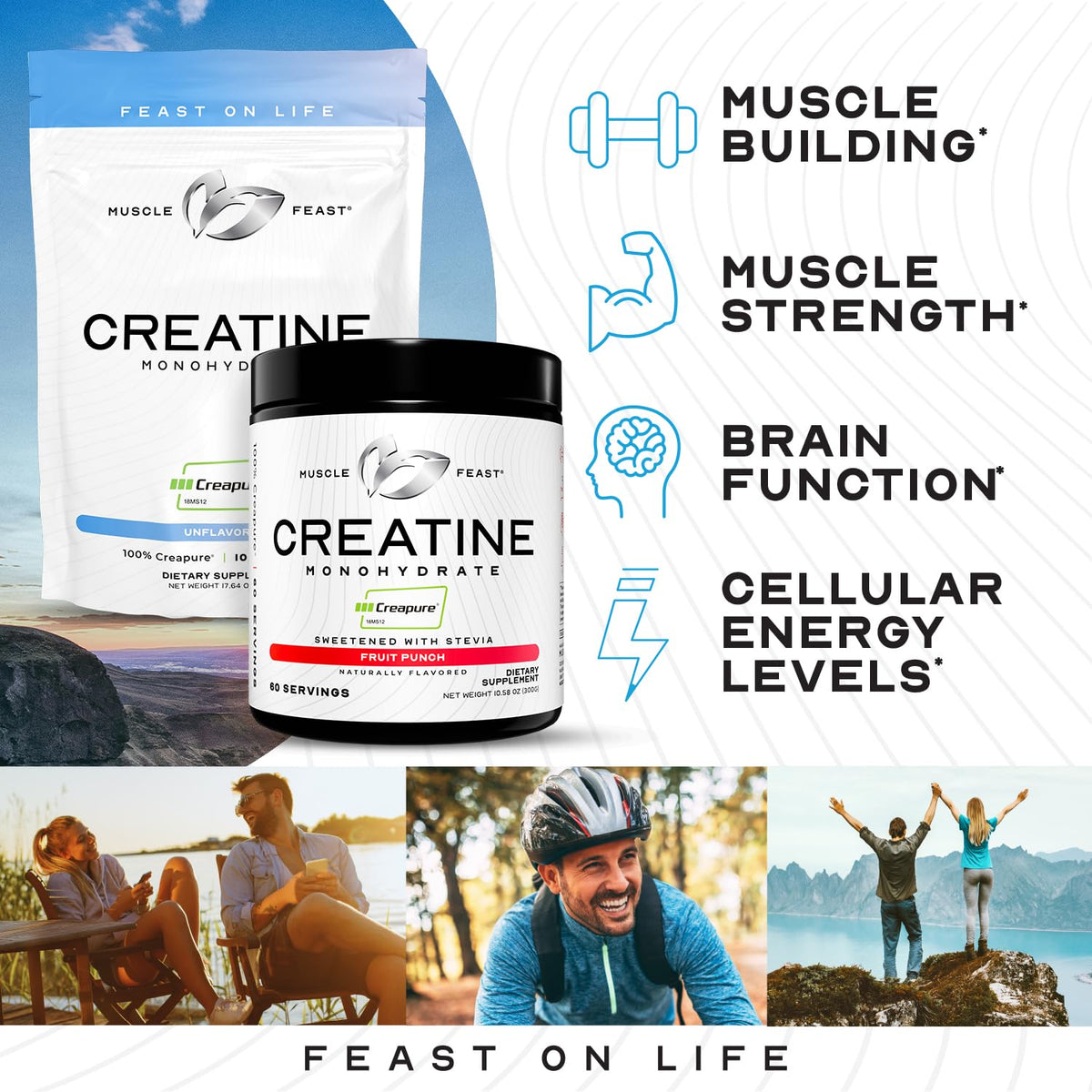 Muscle Feast Creapure Creatine – Fruit Punch 300g - Calm Era