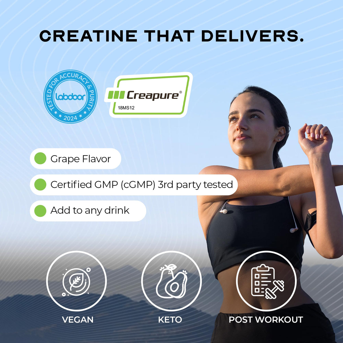 Muscle Feast Creapure Creatine – Grape 300g - Calm Era
