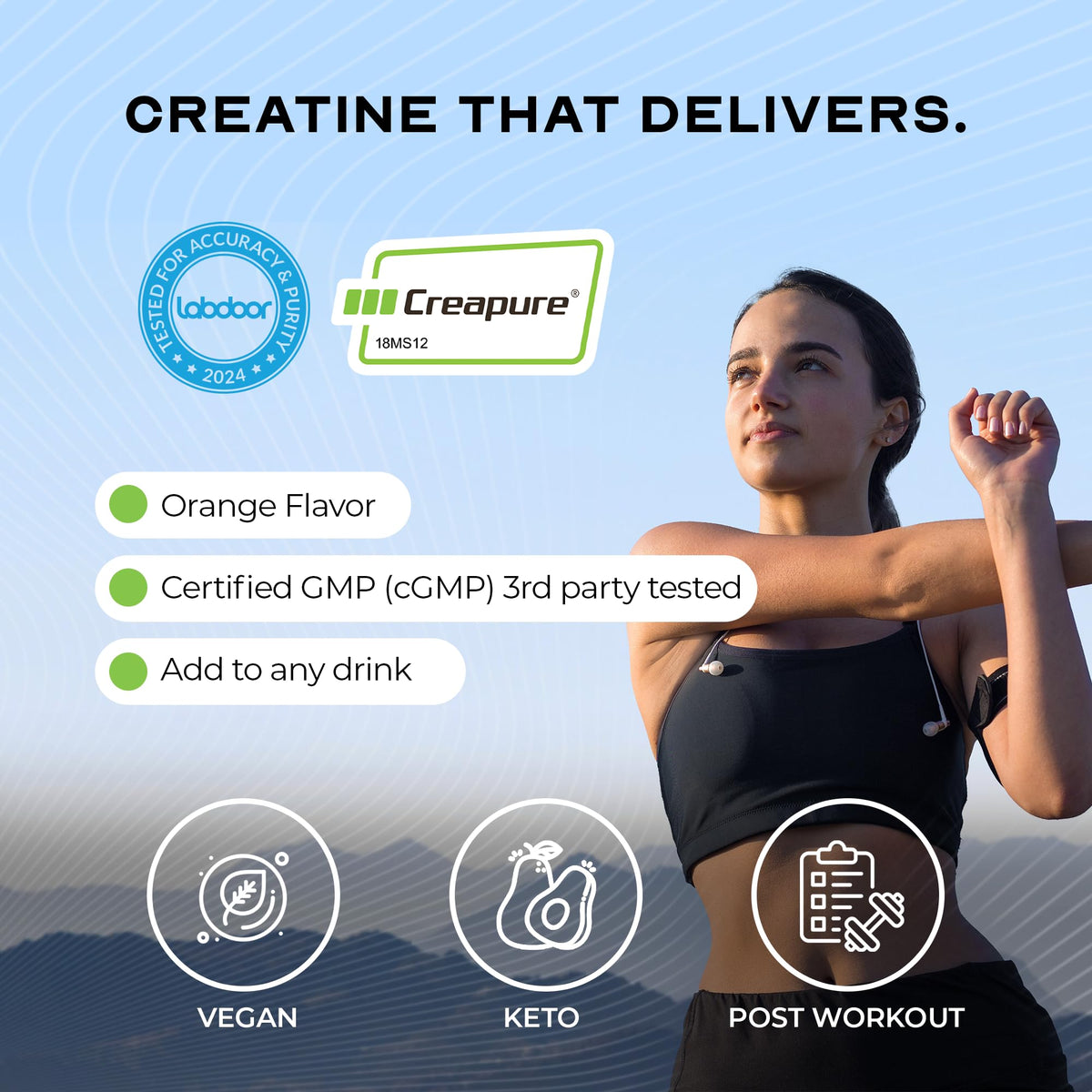 Muscle Feast Creapure Creatine – Orange 300g - Calm Era