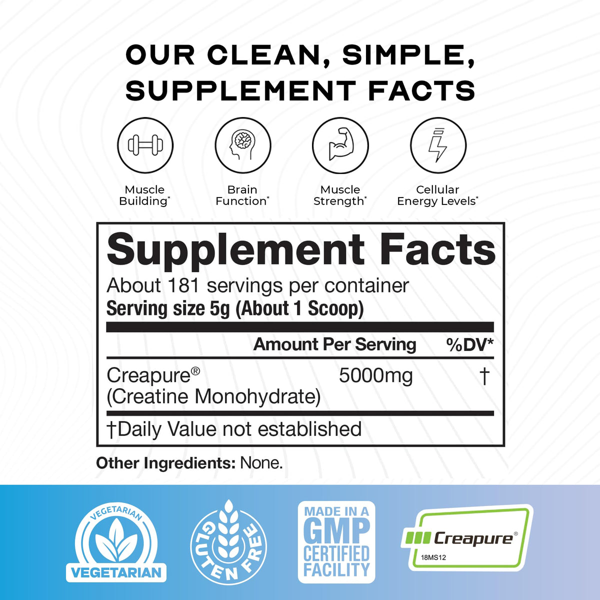 Muscle Feast Creapure Creatine Unflavored – 2lb - Calm Era