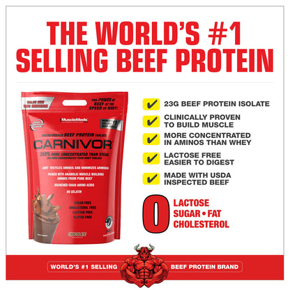 MuscleMeds Carnivor Aislado de Proteína de Carne – Chocolate | 7.47lb