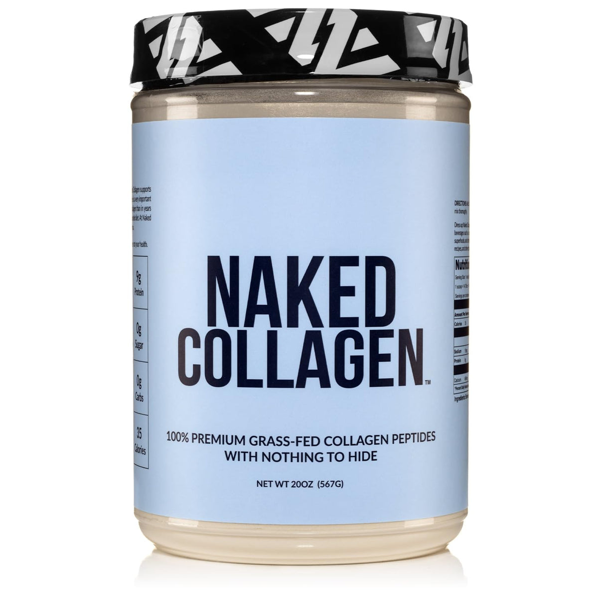 NAKED Collagen Peptides Powder – De animales criados en pastos, sin sabor, 60 porciones