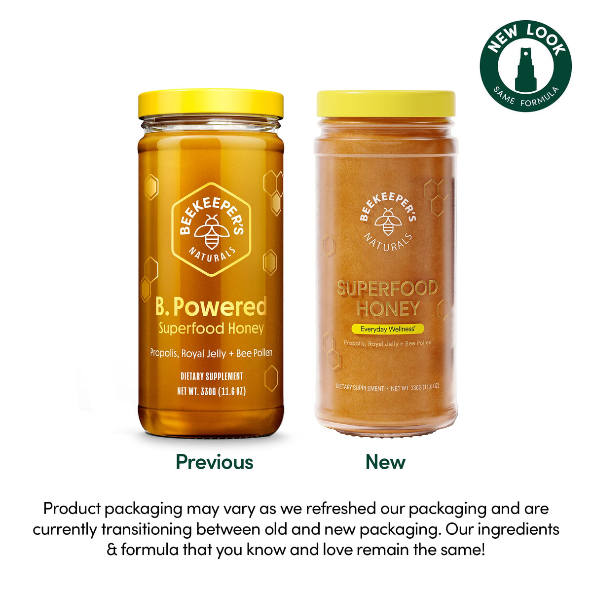 Miel Superfood de Beekeeper's Naturals – Polen de Abeja, Jalea Real y Propóleo 11.6oz