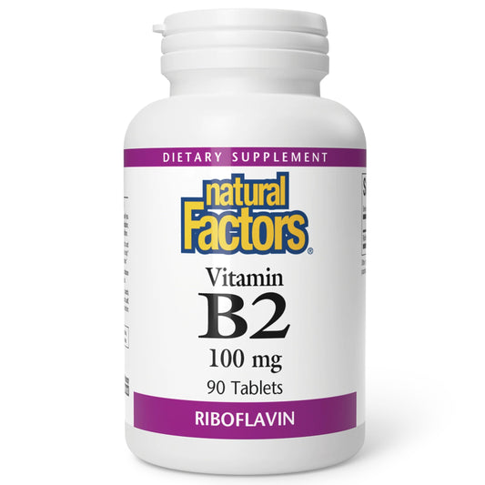 Natural Factors Vitamina B2 Riboflavina 100mg — 90 Comprimidos