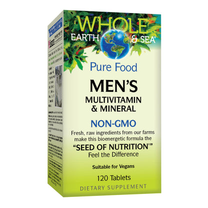 Natural Factors Whole Earth & Sea Multivitamínico para Hombres — 120 Comprimidos