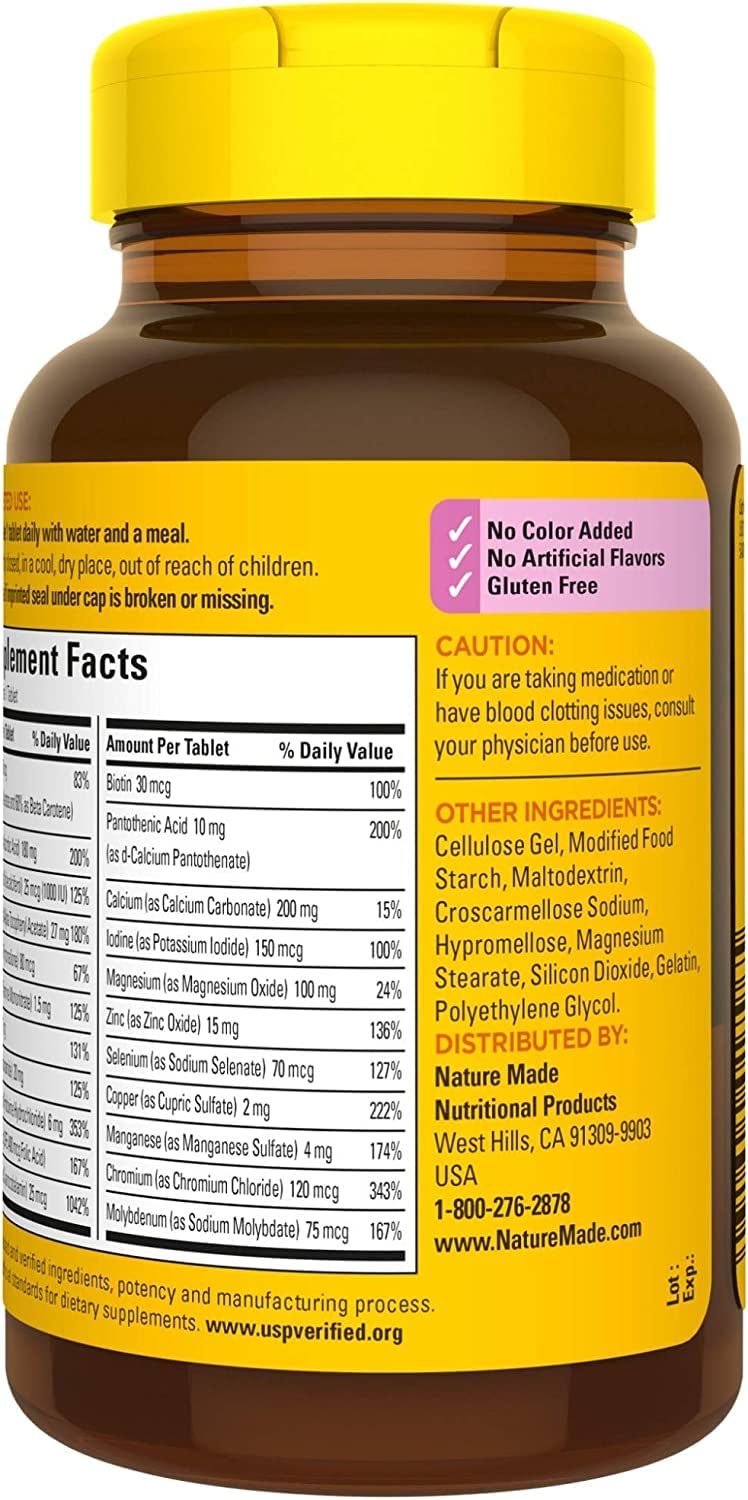 Nature Made Multi for Her 50+ Vitamin/Mineral Tablets 90 ea — Pack of 4 - Calm Era