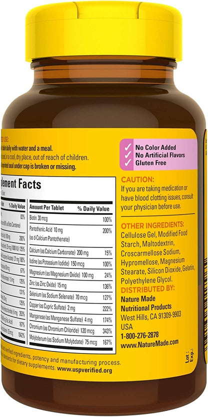 Nature Made Multi for Her 50+ Vitamin/Mineral Tablets 90 ea — Pack of 4 - Calm Era