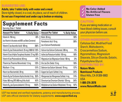 Nature Made Multi for Her 50+ Vitamin/Mineral Tablets 90 ea — Pack of 4 - Calm Era