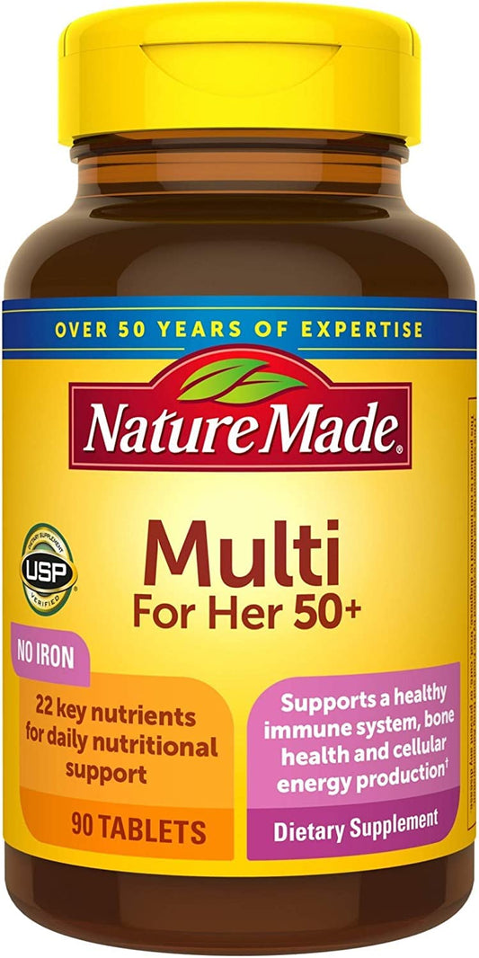 Nature Made Multi for Her 50+ Vitamin/Mineral Tablets 90 ea — Pack of 4 - Calm Era