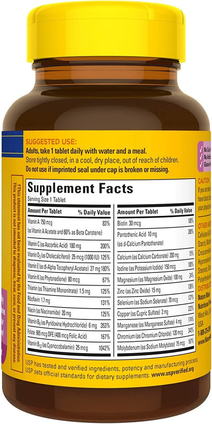 Nature Made Multi for Her 50+ Vitamin/Mineral Tablets 90 ea — Pack of 4 - Calm Era