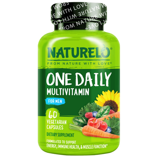 Naturelo One Daily Multivitamin for men bottle on a white background