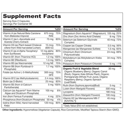 NATURELO Teen Multivitamin for Boys & Girls — 180 Plant-Based, Non-GMO, Vegetarian - Calm Era