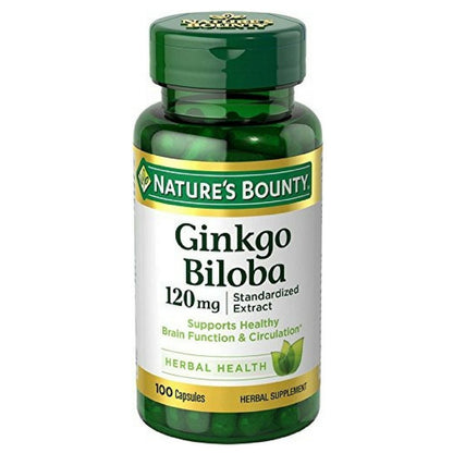 Nature's Bounty Ginkgo Biloba 120mg, 400 Capsules (Pack of 4) - Calm Era