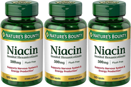 Nature's Bounty Niacin Flush Free 500mg – 3 x 120 Capsules - Calm Era