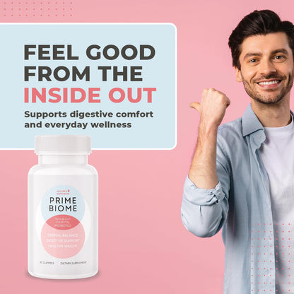 Nature's NutriWave PrimeBiome Probiotic Gummies – 6-Month Supply | 30 Gummies - Calm Era