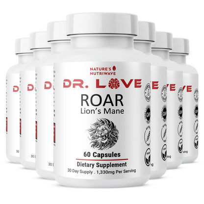 Nature's NutriWave ROAR Lion's Mane Mushroom Blend – 4 Mushrooms | 60 Capsules - Calm Era