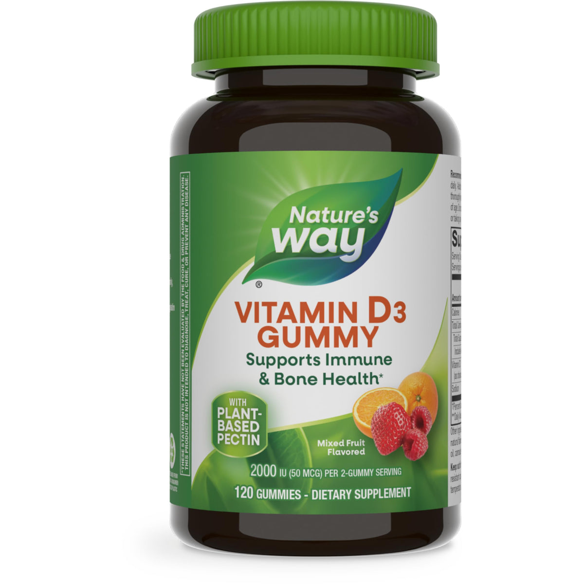 Nature's Way Vitamina D3 2000 UI Gomitas — Inmunidad y Huesos, 120 unidades