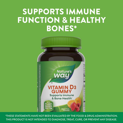 Nature's Way Vitamina D3 2000 UI Gomitas — Inmunidad y Huesos, 120 unidades