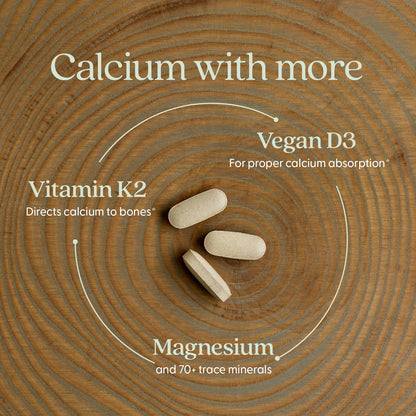 New Chapter Suplemento de calcio para la fortaleza ósea con vitamina D3, K2, magnesio - 120 comprimidos