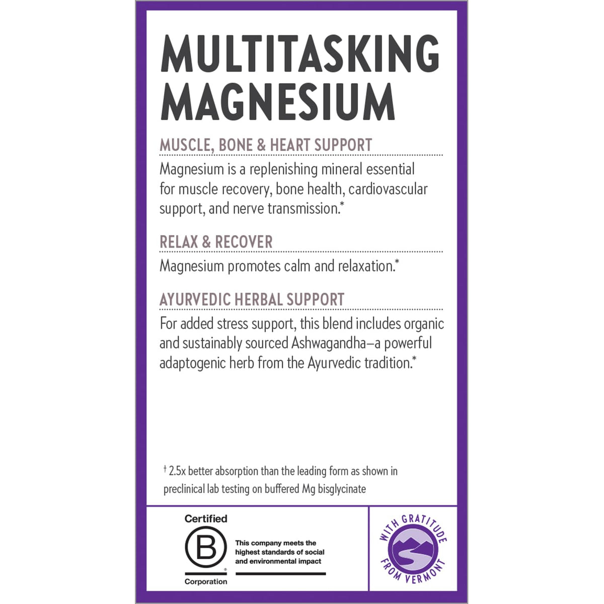 New Chapter Magnesium Glycinate + Ashwagandha Supplement 325 mg – 2.5x Absorption, Non-GMO, 30 ct - Calm Era