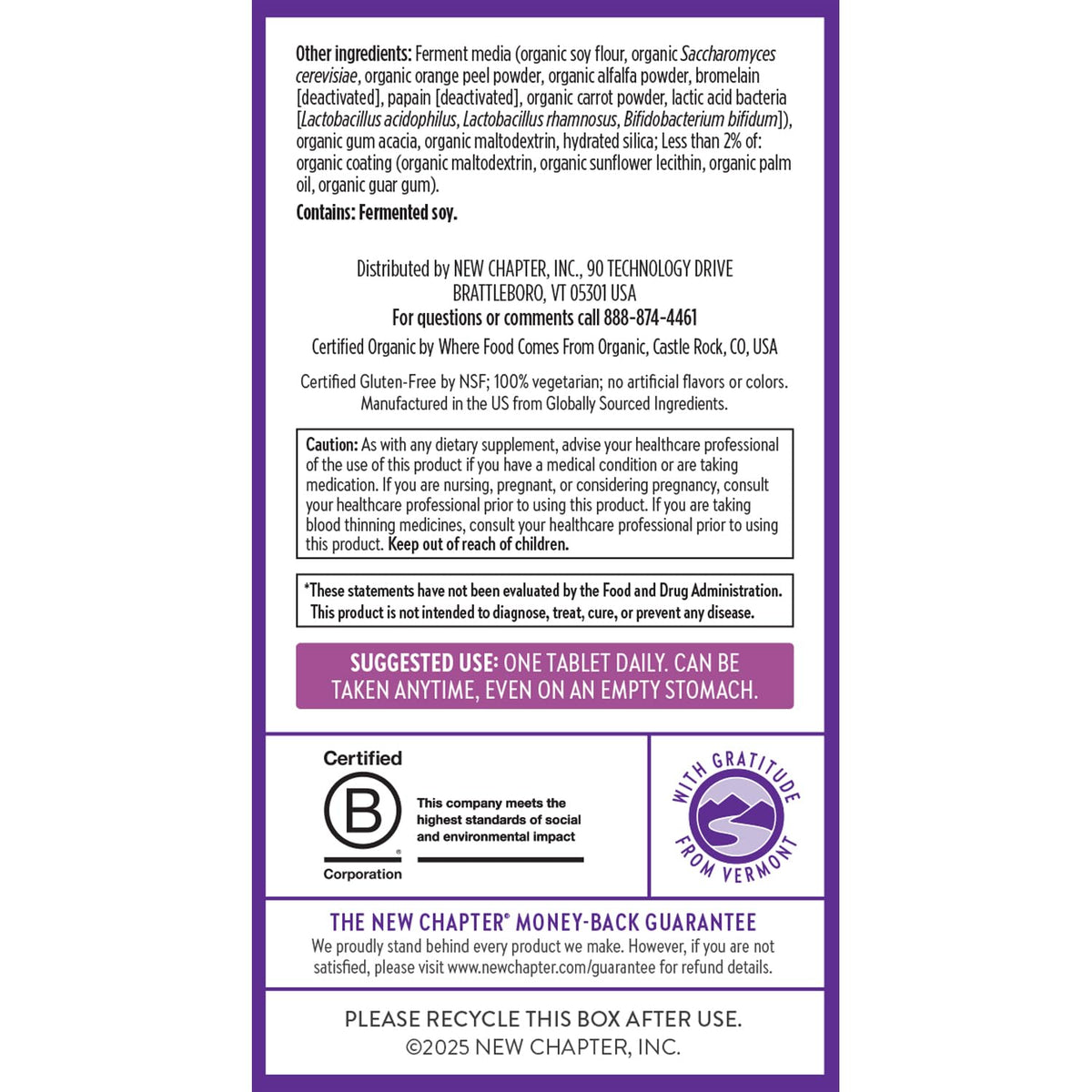 New Chapter Women’s 40+ Multivitamin – One Daily, Fermented Nutrients, Gentle on Empty Stomach - Calm Era