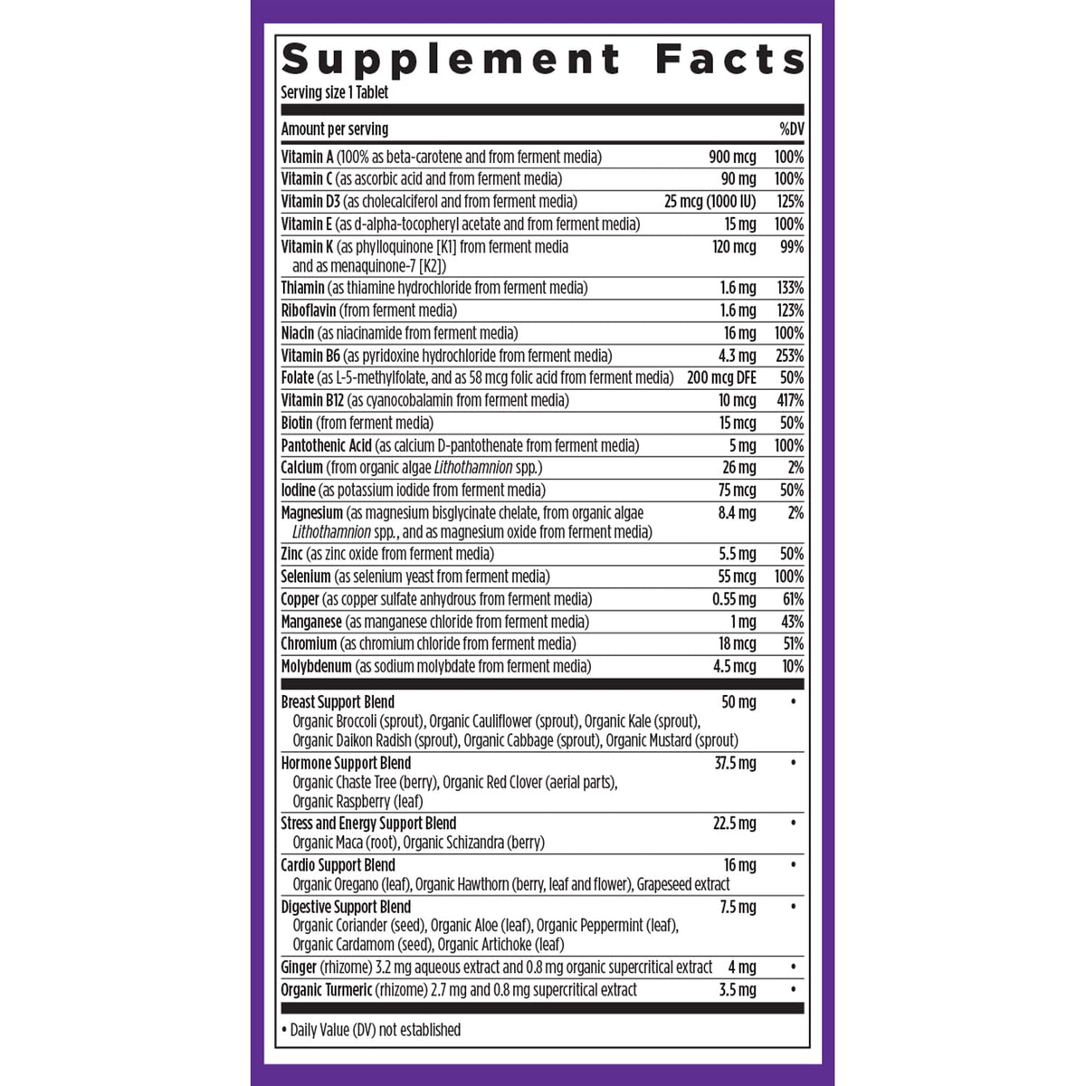 New Chapter Women's Multivitamin 40+ | One Daily, Fermented Vitamins, Gentle on Empty Stomach - Calm Era