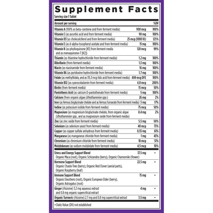 New Chapter Women’s Multivitamin with Iron, D3, B Vitamins & Zinc – Gentle on Empty Stomach, One Daily - Calm Era