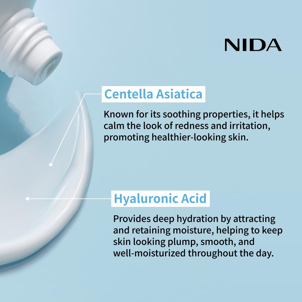 NIDA Crema Hidratante Fórmula Joven – Centella, Ácido Hialurónico, Niacinamida y Colágeno