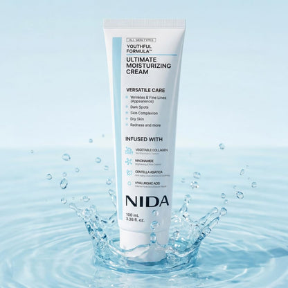 NIDA Crema Hidratante Fórmula Joven – Centella, Ácido Hialurónico, Niacinamida y Colágeno